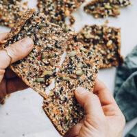 Snapping a seed cracker into two pieces
