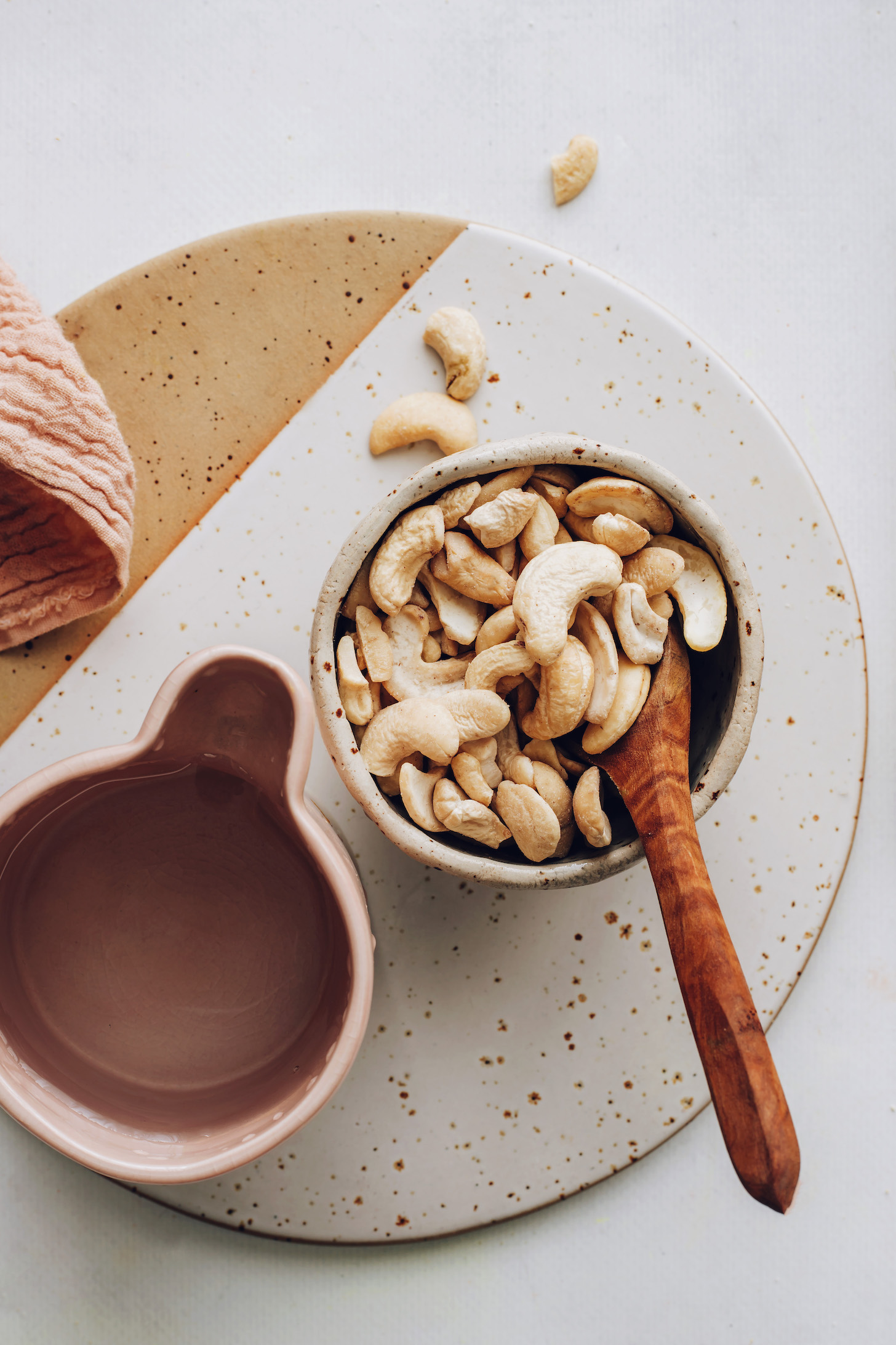 Raw cashews and water