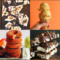 Assortment of vegan halloween recipes