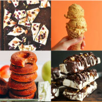Assortment of vegan halloween recipes