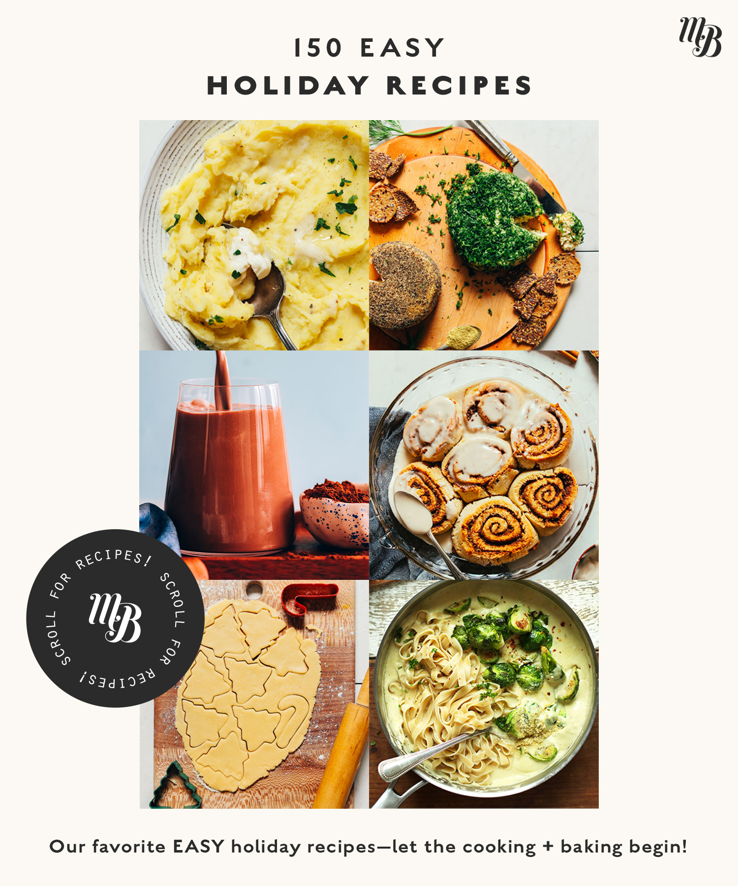 Assortment of holiday dishes