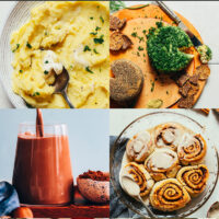 Assortment of holiday dishes
