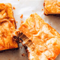Vegan and gluten-free pumpkin swirl cheesecake bars