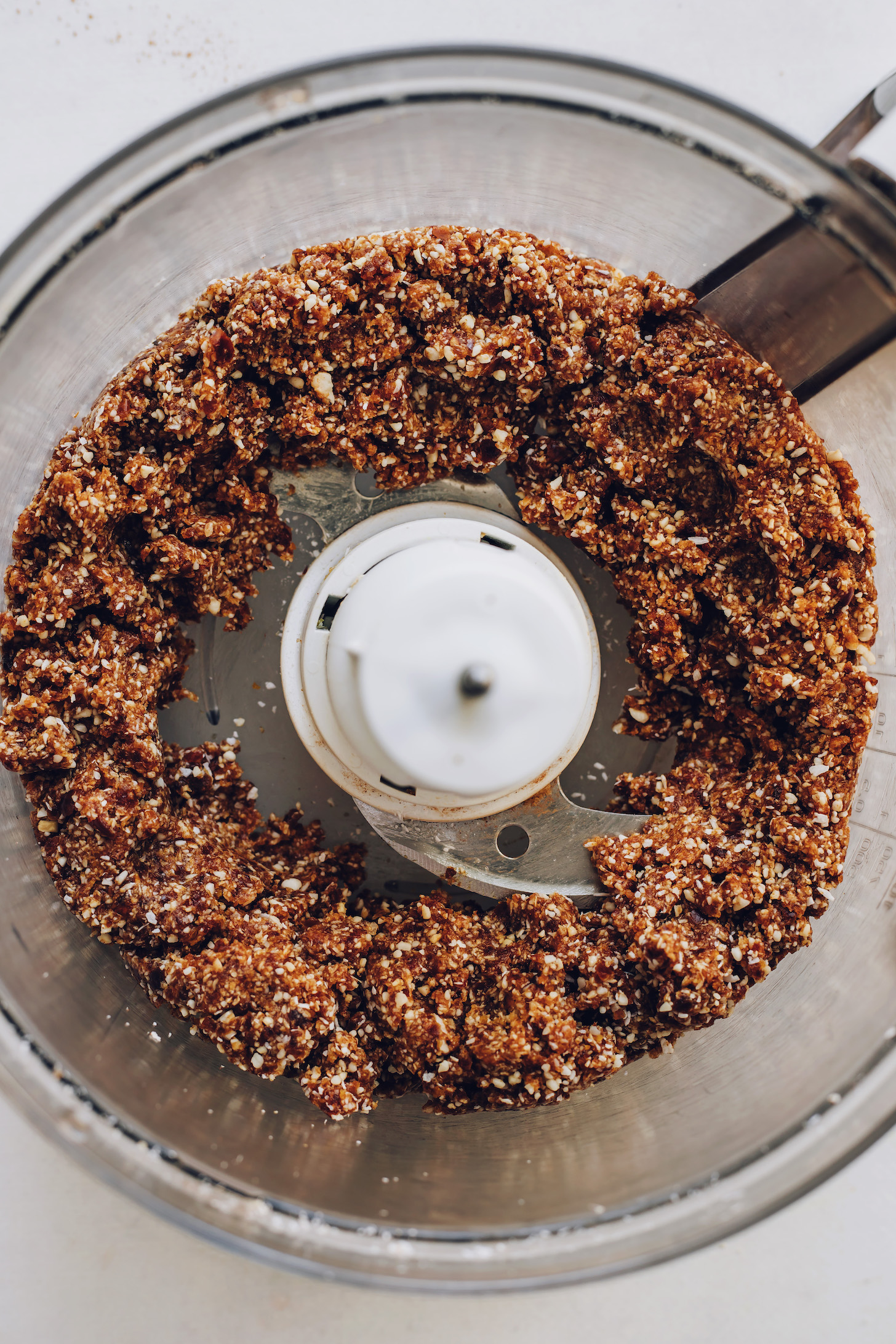 Energy bite dough in a food processor