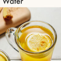 Cup of 3-ingredient ginger lemon water