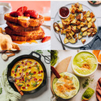 Assortment of vegan mother's day brunch recipes