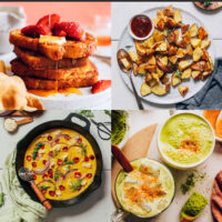 Assortment of vegan mothers' day brunch recipes