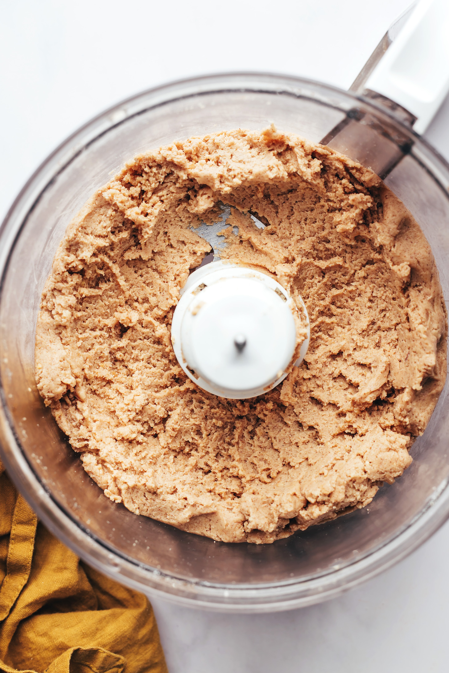 Gluten-free vegan pop tart dough in a food processor
