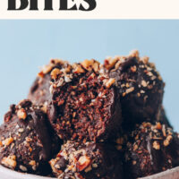 Bowl filled with our easy German Chocolate Cake energy bites