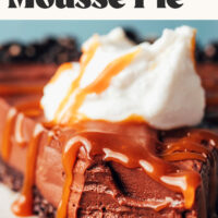 Image of vegan double chocolate mousse pie
