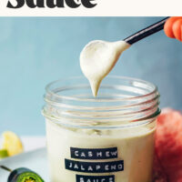 Image of creamy cashew jalapeno sauce