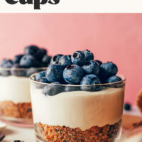 Image of no-bake vegan cheesecake cups