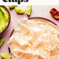Image of crispy rice paper chips