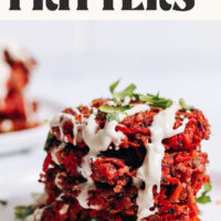 Image of crispy quinoa root veggie fritters