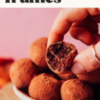 Image of fudgy dark chocolate sweet potato truffles