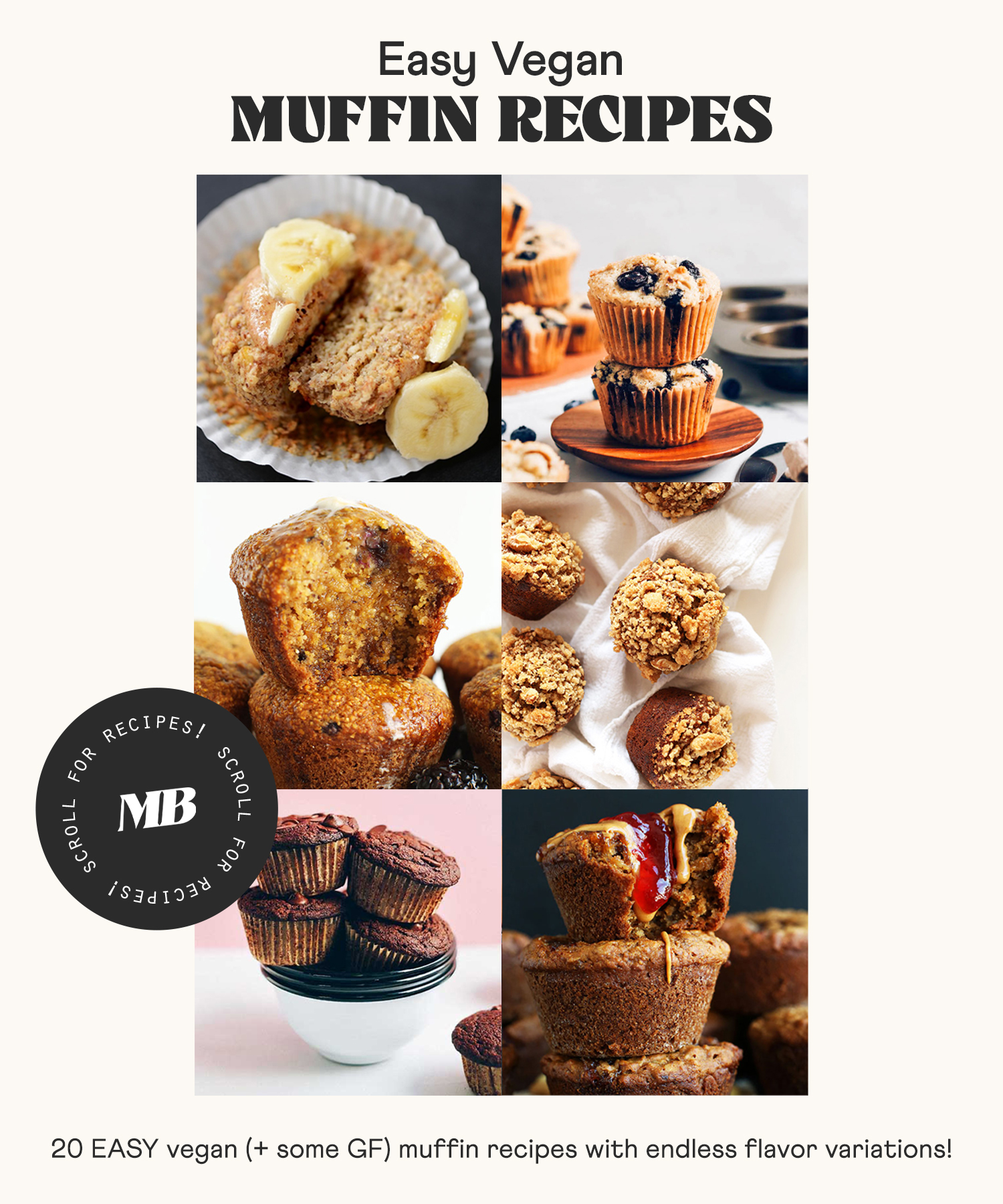 Image of easy vegan muffin recipes