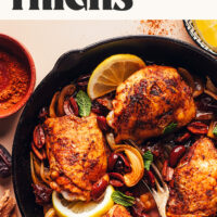 Image of crispy baked chicken thighs