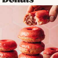 Image of easy baked strawberry donuts