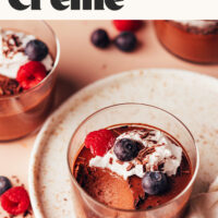 Image of easy vegan chocolate pot de creme