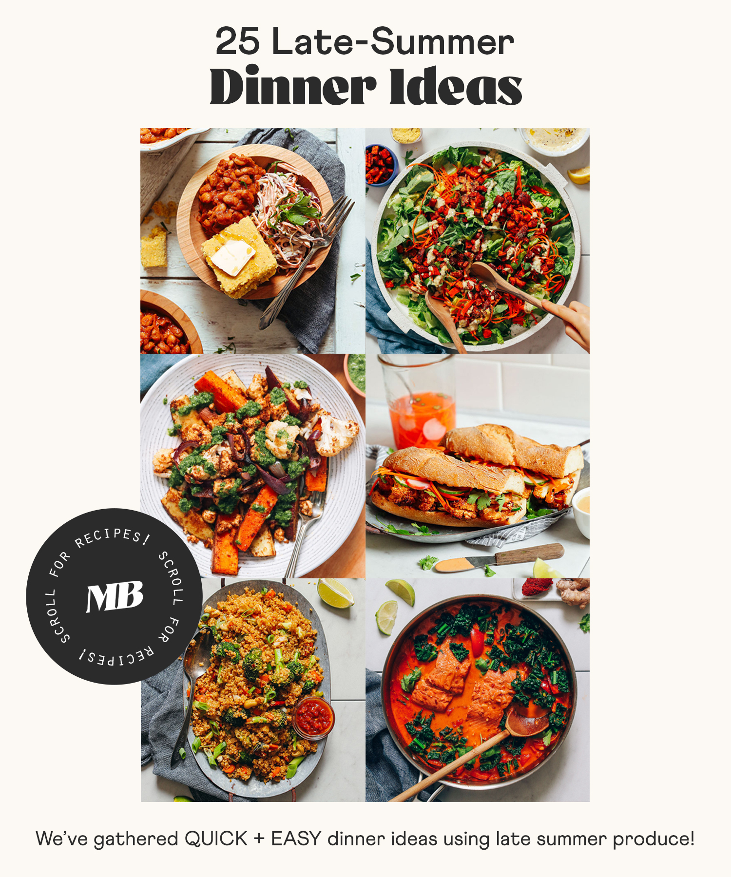 Salads, sandwiches, and other late-summer dinner ideas