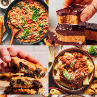 Photos of six of the recipes that were voted top 10 recipes on Minimalist Baker in 2023