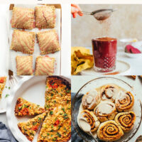 Pop tarts, smoothies, tofu quiche, chilaquiles, and cinnamon rolls for our round-up of vegan Mother's Day brunch recipes