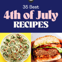 Photos of appetizers, sides, mains, desserts, and drinks for our round-up of 35 best 4th of July recipes